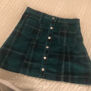 Green-Plaid Urban Outfitters Skirt